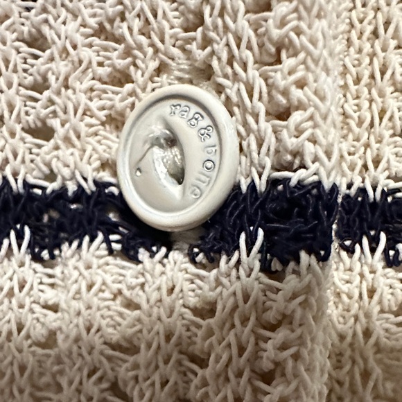 Rag & bone Striped Knit Polo Shirt - Picture 3 of 5